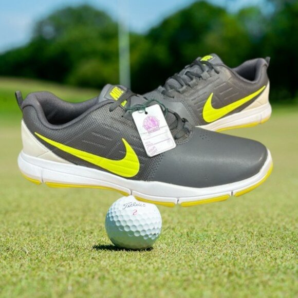 Nike Explorer CTRL #704694-009 Dark Grey/Volt/White Men's Golf Shoes Size 9 New - Picture 2 of 13